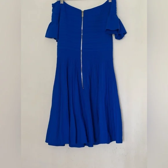 Ted Baker London Women’s Off Shoulder Blue Dress Size 4 - Picture 11 of 12